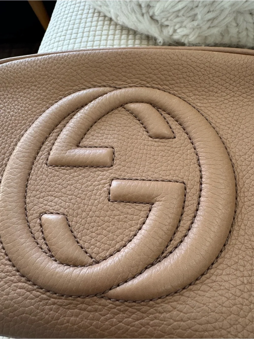 Gucci Brown Leather Crossbody Disco Bag with Tassel
